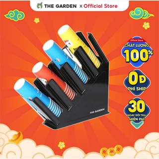 KỆ ÚP CỐC, khay kệ đựng ly, cốc trà sữa, kệ ống hút nhựa ABS đúc nguyên khối loại xéo ngang 2,4 ngăn - THE GARDEN