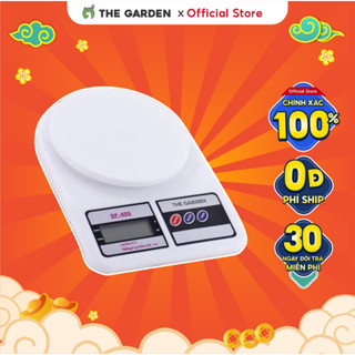 Cân tiểu ly điện tử nhà bếp mini THE GARDEN SF400 định lượng 1g - 10kg làm bánh độ chính xác cao kèm 2 viên   AAA