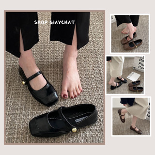 Giày Búp Bê Nữ, Giày Nữ Quai Đính Ngọc Thời Trang Phong Cách Hàn Quốc Siêu Êm Dễ Phối Đồ