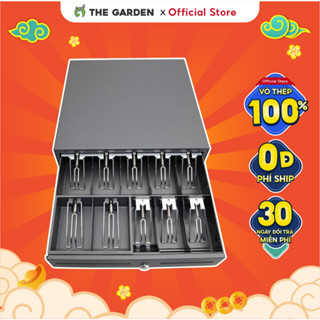 Két Tiền Thu Ngân THE GARDEN Ngăn kéo đựng tiền chất liệu Thép dày 0.8mm, tự động bật nắp