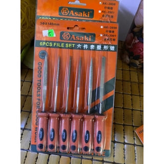 Bộ dũa asaki ak 3901 phi 3 x140 mm chất hợp kim