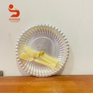 Dĩa Giấy In Hoa  13cm,16cm,17cm,19cm,21cm - 10 Cái/Bịch