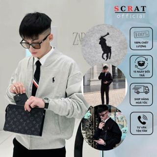 Áo Khoác Hoodie Zip Nam Nữ Thêu Logo RapLauRen, Áo Bomber Thêu Ngựa Chất Nỉ Tàu Dày Dặn Thời Trang Công Sở-SCRAT