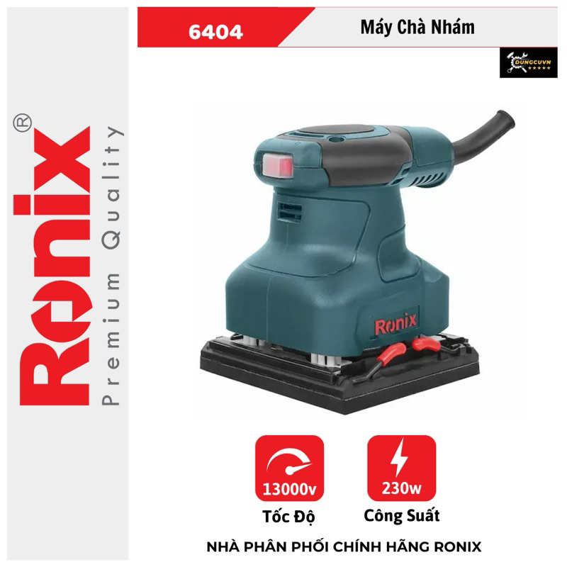 Máy chà nhám vuông Ronix 6404 - Công suất mạnh mẽ, thiết kế tiện lợi