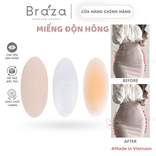 Miếng Dán Độn Hông Silicone Có Keo, Dán Hõm Hông Tự Nhiên Cao Cấp Braza