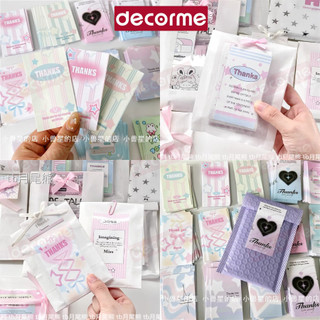 Sticker niêm phong Decorme set 30 50 100 tấm phong cách y2k phụ kiện gói hàng đồ gói card dễ thương giấy gói hàng cute