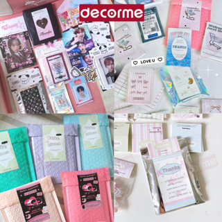 Sticker niêm phong Decorme set 30 50 100 tấm phong cách y2k phụ kiện gói hàng đồ gói card dễ thương giấy gói hàng cute