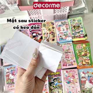 Sticker niêm phong Decorme set 30 50 100 tấm phong cách y2k phụ kiện gói hàng đồ gói card dễ thương giấy gói hàng cute