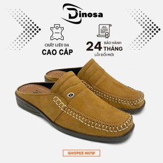 Giày Sabo Nam Khâu Đế DINOSA_G0214,Giày Sục Da Bò Trung Niên Da Bò Cao Cấp Bảo Hành 12 Tháng.