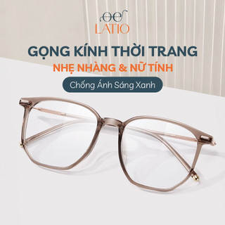 Kính mắt Nữ LATIO, Gọng kính chất liệu TR90 cao cấp, màu sắc trẻ trung, nữ tính, tròng kính có thể đổi màu - KM64