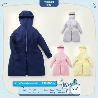Áo chống nắng cho bé Mompa 1-5 tuổi trùm toàn thân vải Polyeste co giãn thoải mái 535