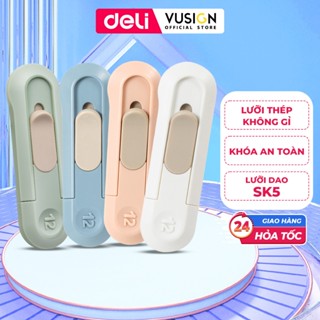 Dao Rọc Giấy Lưỡi Thép SK5 Mini Bỏ Túi DIY Dao Tỉa Deli Washi Tape Trang Trí Sổ Tay Bóc Đơn Màu Cute