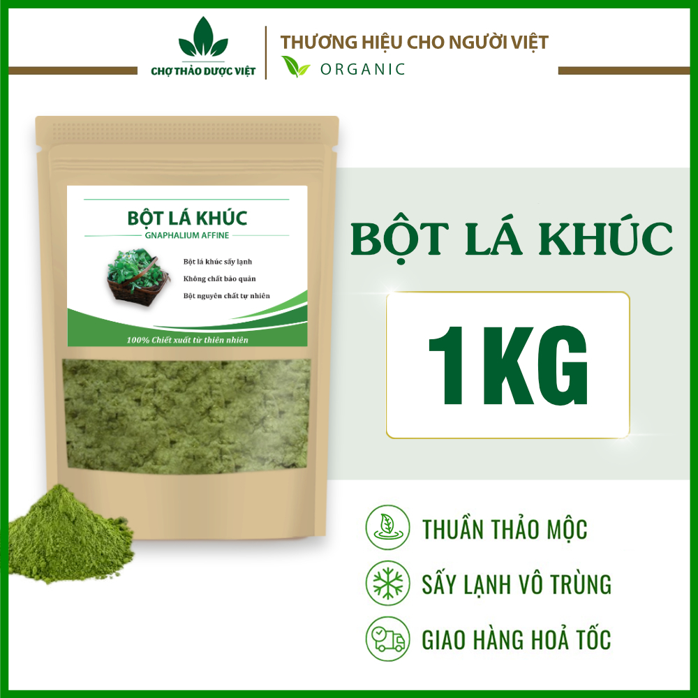 Bột lá khúc nguyên chất 1kg, bột rau khúc, dùng làm xôi khúc, bánh khúc truyền thống, chuẩn vị