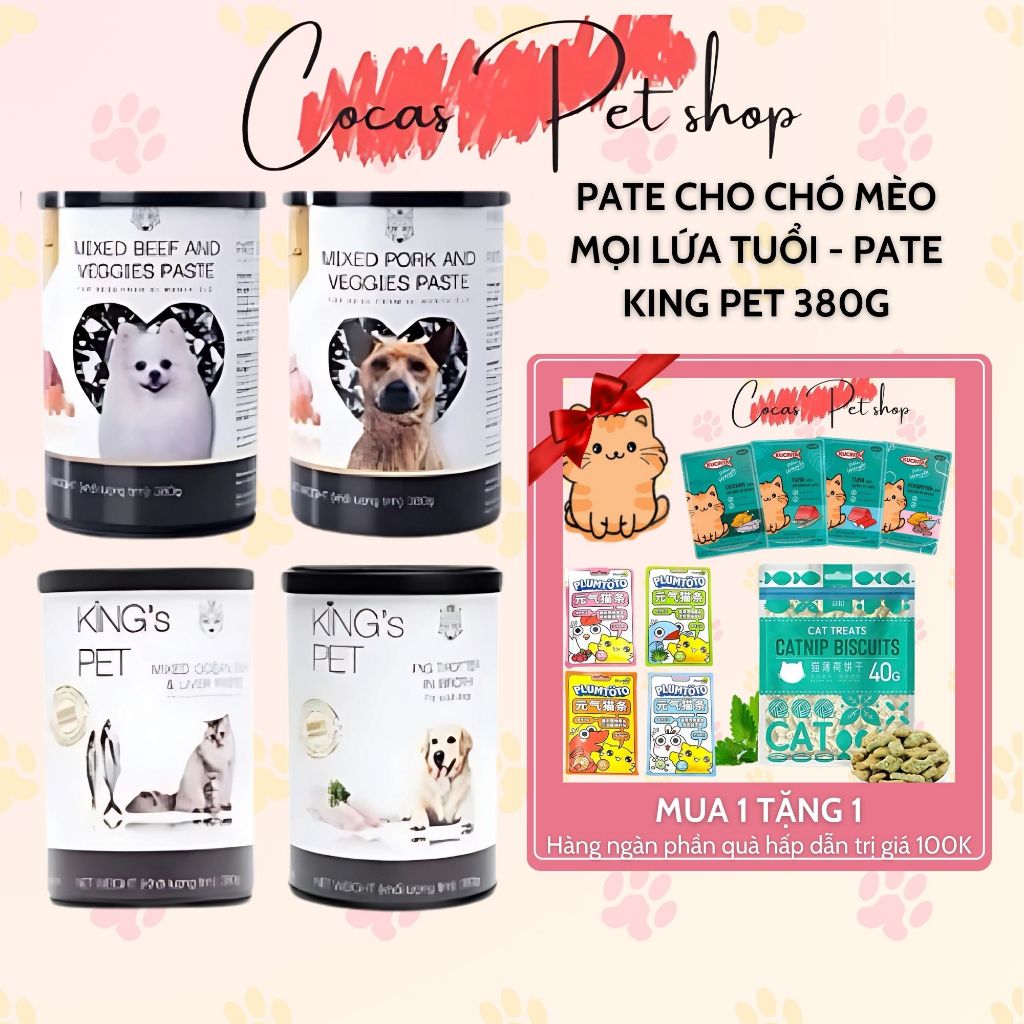 Pate cho chó mèo mọi lứa tuổi - Pate King Pet 380g