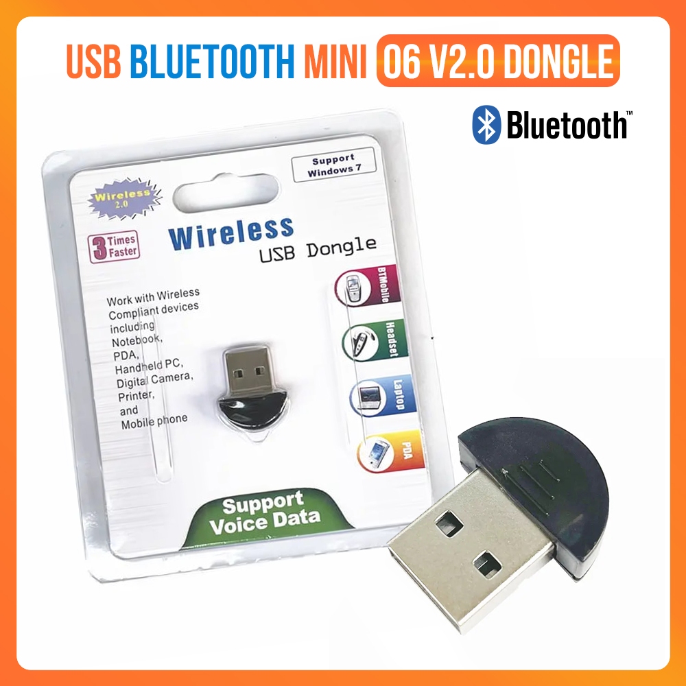 USB Bluetooth Mini 06 v2.0 Cho PC – Nhận Bluetooth Âm Thanh, Hỗ Trợ Loa, Tai Nghe, Bàn Phím,.....