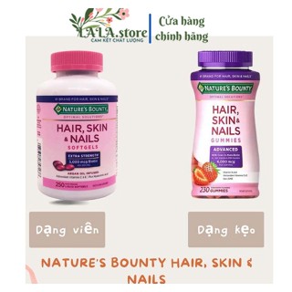 [CHÍNH HÃNG] Viên Uống Đẹp Da, Móng, Tóc Nature's Bounty Hair, Skin & Nails 250 Viên