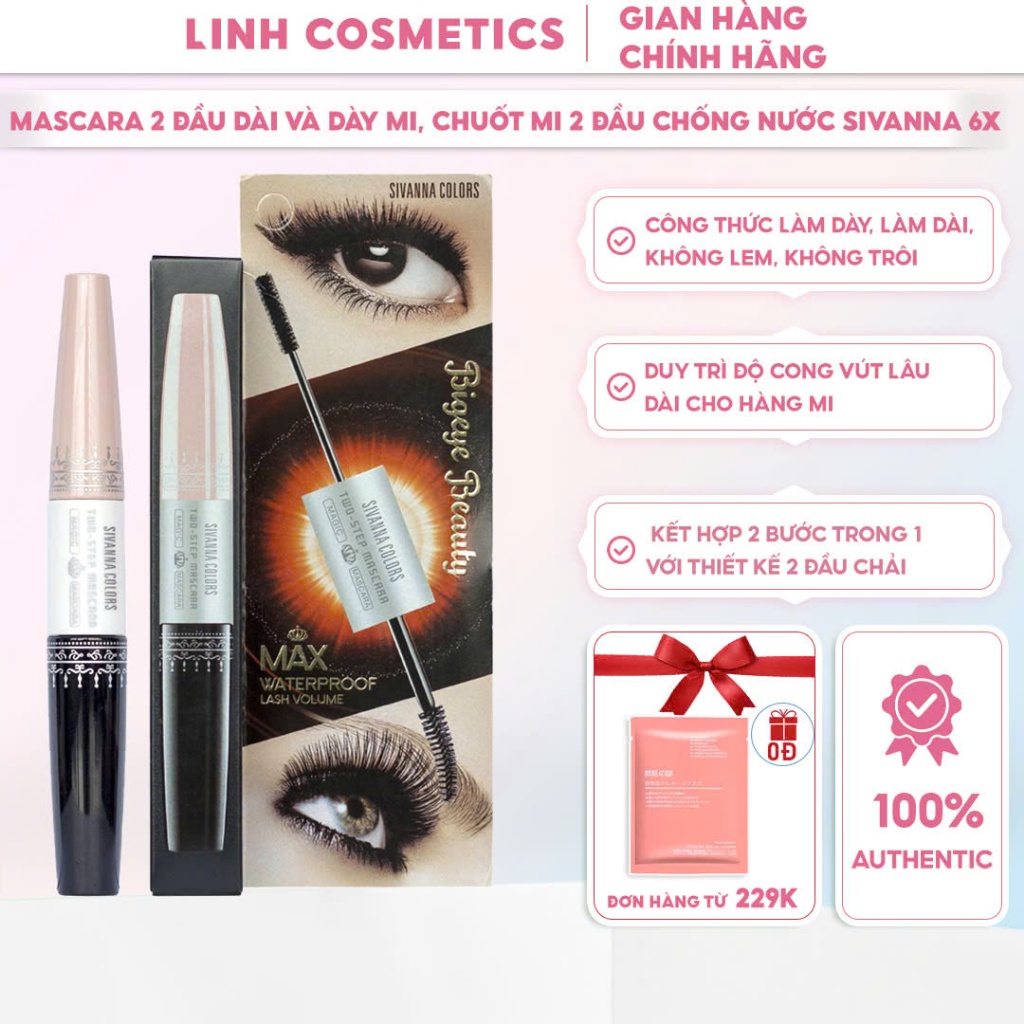 Mascara Sivanna Không Lem , Chuốt Mi Sivanna Colors Không Trôi Thái Lan Chính Hãng 100%