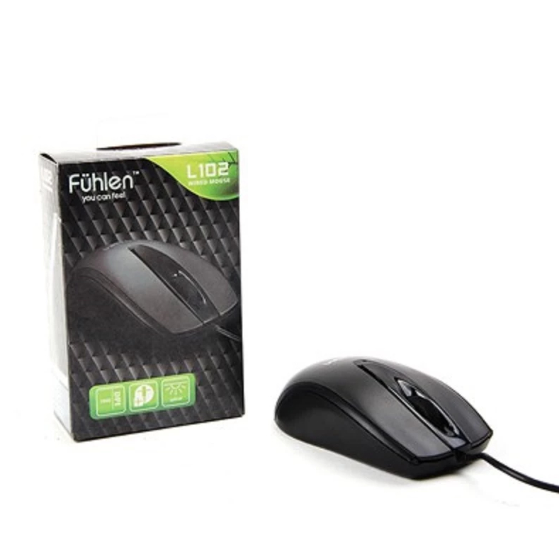 Chuột Dây Fuhlen L102 Chính Hãng 1000 DPI Optical USB (Đen), BH 12T, Siêu Bền, Chuột Văn Phòng, Laptop, PC | BigBuy360 - bigbuy360.vn