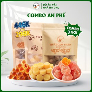  Combo An Phế Gồm: kẹo lê an phế 250g + Kẹo lê mật ong 250g + quất cam thảo 500g Đồ ăn vặt nhà họ Chu 
