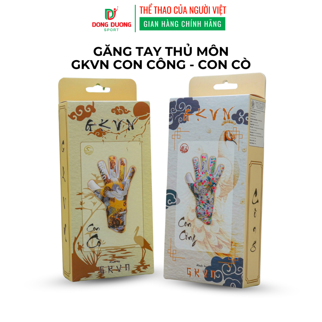 Găng Tay Thủ Môn GKVN Công Cò, GKVN Trường Sơn Chính Hãng Mút Dày Bắt Dính Bóng