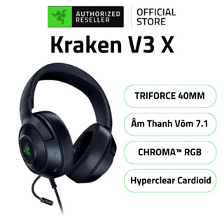 Tai Nghe Gaming Razer Kraken V3 X (2022) | RAZERTM TRIFORCE 40MM | Âm Thanh Vòm 7.1 | Hyperclear Cardioid | CHROMATM RGB