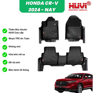 Thảm lót sàn Honda CRV 2024 bản 5 chỗ chính hãng 3D tràn viền Thảm đúc HUVI CAO CẤP KHÔNG MÙI - KHÔNG ẨM MỐC