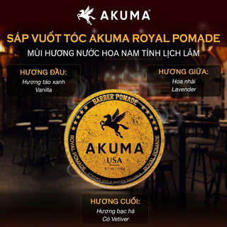 Sáp vuốt tóc, tạo kiểu tóc AKUMA ROYAL POMADE 56g - 116g tạo độ bóng