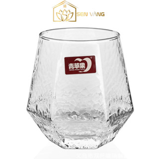  Hộp 6 ly thủy tinh lục giác DELI ES5163-2 310ml cao cấp - Uống nước trà rượu vang phòng khách 