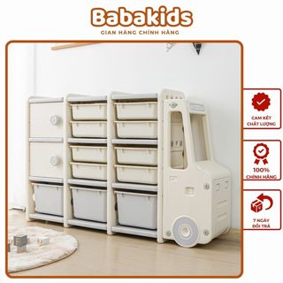 Tủ Đựng Đồ Cho Bé Babakids Kệ Để Đồ Hình Ô Tô Đa Năng, Tủ Quần Áo Cho Bé Phong Cách Hàn Quốc