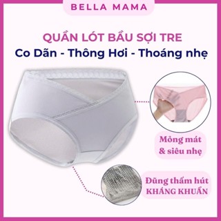 Quần Lót Bầu Cạp Chéo Bella Mama Sợi Tre Thông Hơi, Mềm Siêu Co Dãn, Mỗi Quần Lót Bầu 1 Túi Zip - Q19.