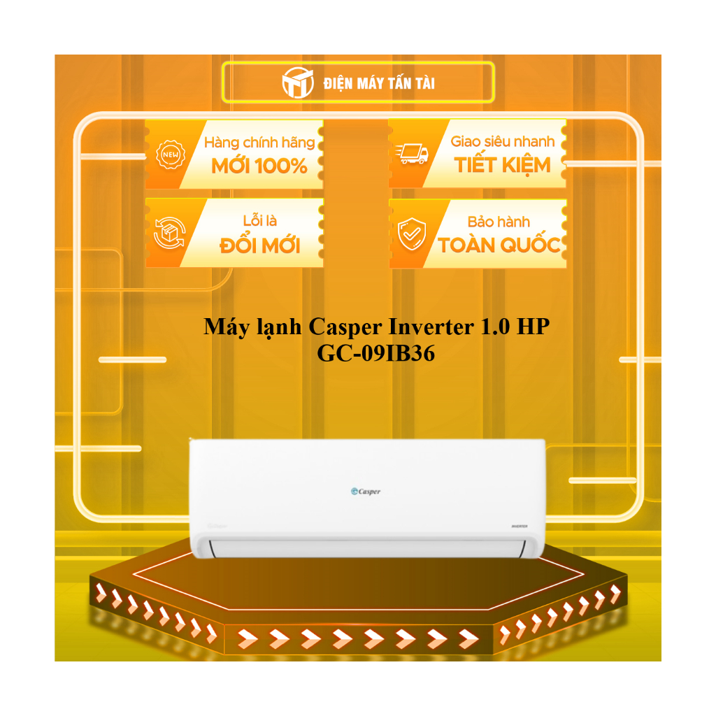 GC-09IB36 - Máy lạnh Casper Inverter 1.0 HP GC-09IB36 - HÀNG CHÍNH HÃNG - GIAO TOÀN QUỐC