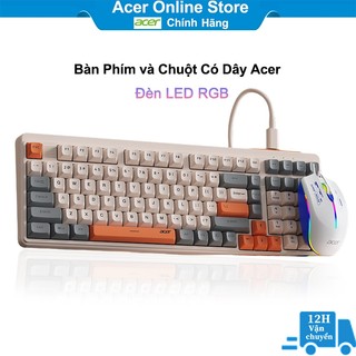 Bàn Phím và Chuột Có Dây Gaming USB Acer Đèn LED RGB nhạy Bàn Phím và Chuột Laptop Cho Win 、Mac