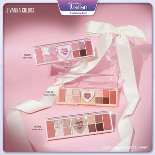  Bảng Phấn Mắt Kết Hợp Má Và Highlight Trái Tim Sivanna Colors Lovely Multi Palette HF661 