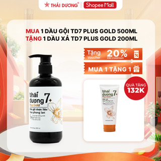 [SALE  15-4 ]  Mua Dầu gội Thái Dương 7 Plus Gold 500ml Tặng Dầu xả Thái Dương 7 plus gold 200ML-Sao Thái Dương