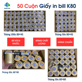 [GIẤY CAO CẤP] Thùng giấy in bill K80, thùng giấy in hóa đơn K80x80 K80x45 - Quản Pos