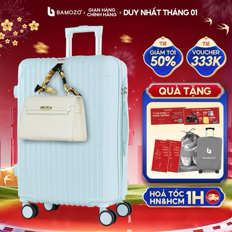 pass/thanh lý vali bamozo 8801c size 24 bản cao cấp xanh nhạt