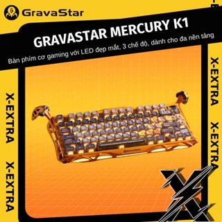 Bàn phím cơ gaming Gravastar Mercury K1 với LED đẹp mắt, 3 chế độ, dành cho đa nền  tảng
