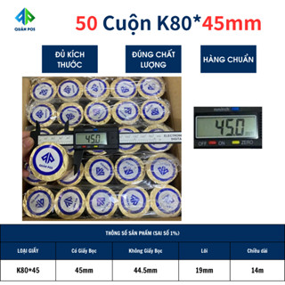 [GIẤY IN CAO CẤP] Thùng 50 cuộn, 100 cuộn giấy in hóa đơn, giấy in bill K80*45 - Quản Pos