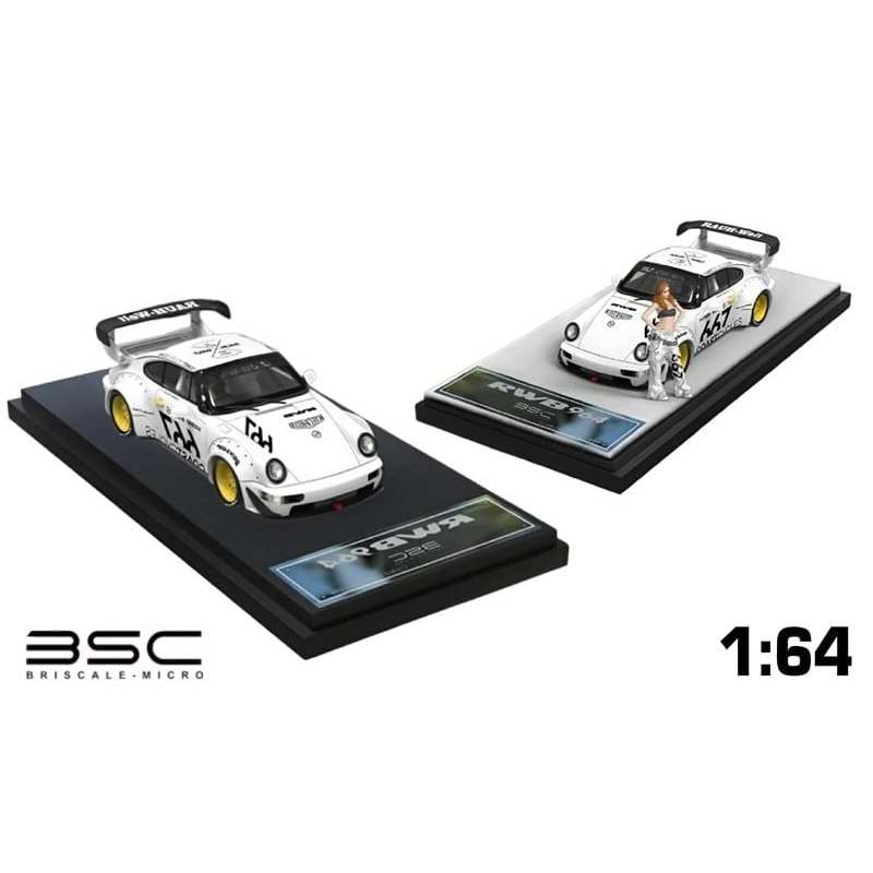 Mô hình xe RWB 964 #667 White Colors tỉ lệ 1:64 BSC Models BSC640866