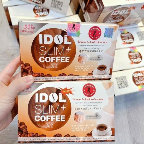 Cà Phê Giảm Cân Idol Slim x2 Coffee Thái Lan chính hãng ( 1hộp 10 gói )