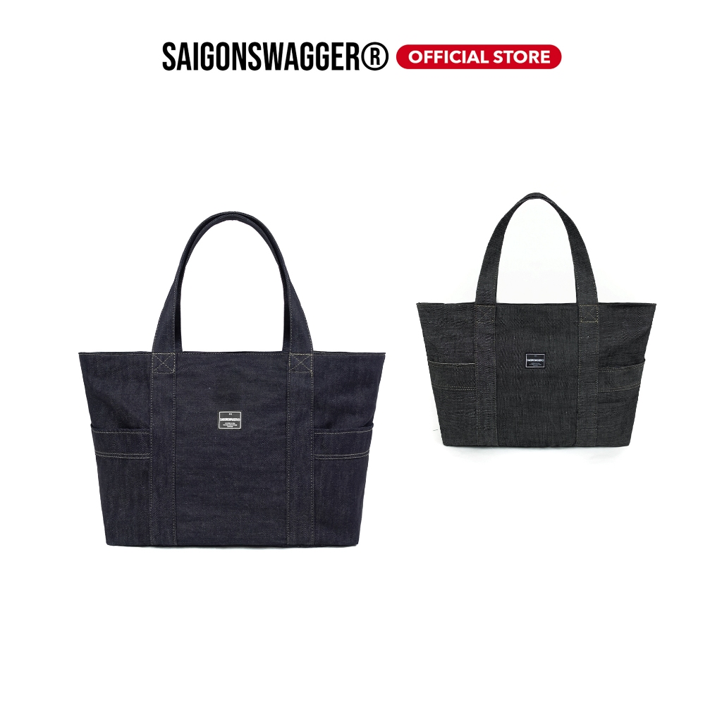 Túi Tote Đeo Chéo Denim SAIGONSWAGGER® Jeans Ready Tote Bag Chất Liệu Denim Cao Cấp