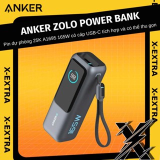 Pin dự phòng Anker Zolo Power Bank 25K A1695 công suất 165W có cáp USB-C tích hợp và có thể thu gọn