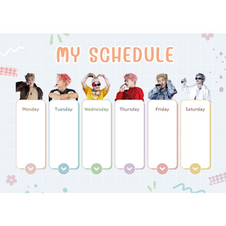 Thời khóa biểu Idol RHYCAP size A4 ép Plastic TooYoo BK01527