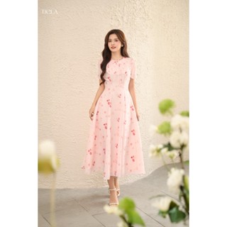 TIELA Đầm váy hoa cổ tròn -Elena Dress