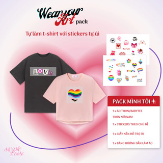 [EARLY BIRD] Combo Áo thun và Sticker ủi quần áo handmade sáng tạo, ý nghĩa dành cho nam nữ - WEAR YOUR ART PACK