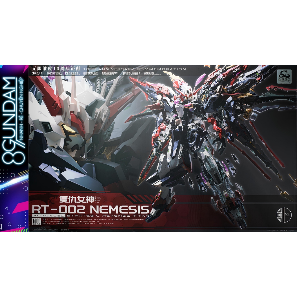 [CÓ SẴN] Mô Hình Lắp Ráp 1/100 RT-002 NEMESIS - Infinite Dimension (tặng kèm base + decal nước)