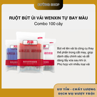 RUỘT BÚT -  BÚT ỦI VẼ VẢI BAY MÀU WENXIN Combo 100 cây/1 bịch.
