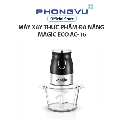 Máy xay thực phẩm đa năng Magic Eco AC-16 - 300W, 3 Cối, 4 Lưỡi Dao Kép, Đế Silicon Chống Rung - Bảo hành 12 tháng