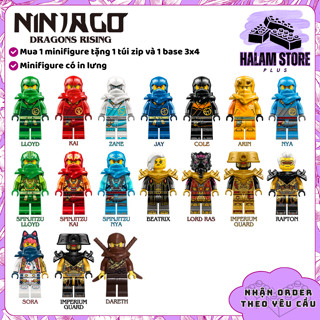Đồ chơi lắp ráp minifigures Ninjago Dragons rising LELE - Mô hình lắp ghép 14 nhân vật Ninja