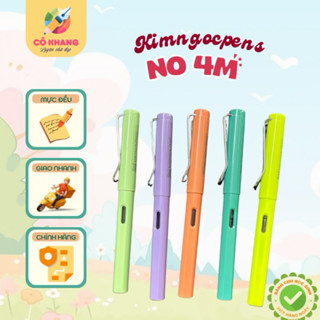 Bút máy Kimngocpen No4M new ngòi kim tinh (KHÔNG KÈM MỰC) có thể sử dụng mực tẩy bút cho học sinh luyện chữ